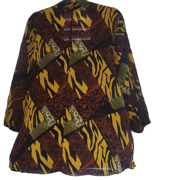 Ashley Stewart Animal Print Blouse, Gently Used, Size 18/20W, 100% Polyester - Picture 5 of 5